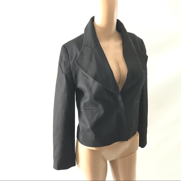 Carven Women’s Jacket Blazer Size 38/6 Button Long Sleeve Black Career Office - Picture 1 of 6